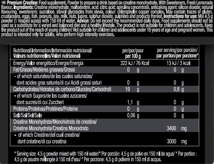 Creatina monoidrato - Premium Creatine 100% Creapure® - Limonata Fresca 3/6