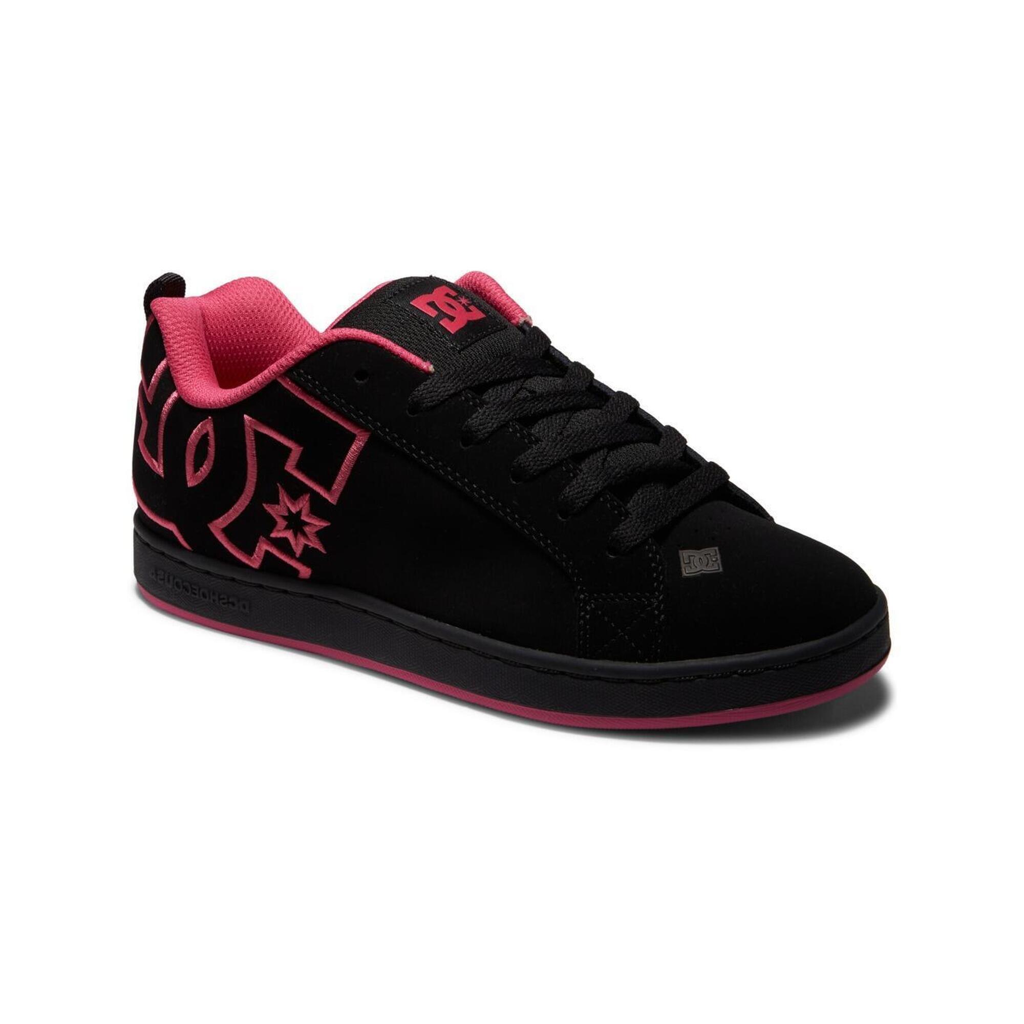 Dc Shoes - Chaussures En Cuir Court Graffik Multicolore Femme - Baskets - Rose|rouge - Decathlon