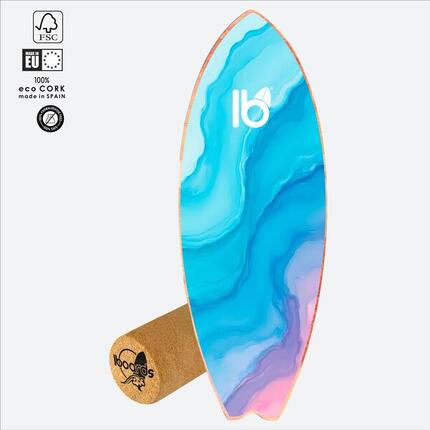 Balance Board IBOARDS Liquid Opal – Surf Trainer mit Korkrolle