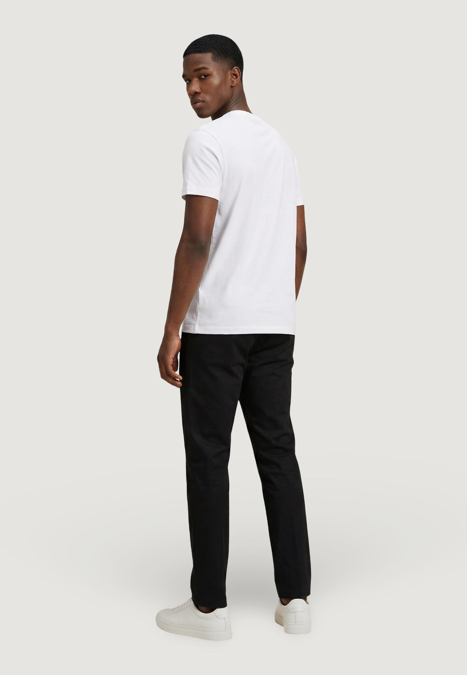 t-shirt crop top MICK-BASIC HOMME blanc 3/5