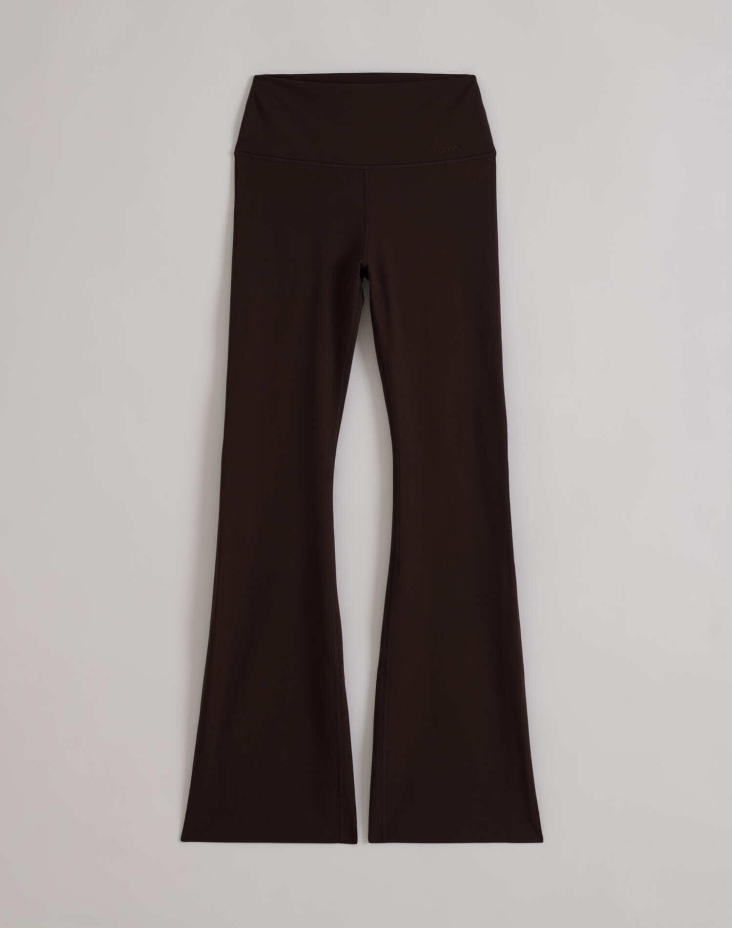 Damen Leggings mit Schlag Feuchtigkeitsableitend Schokolade 6/6