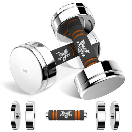 Unisex Krafttraining Verstellbare Hanteln Stahl Elektrobeschichtet 5×2kg