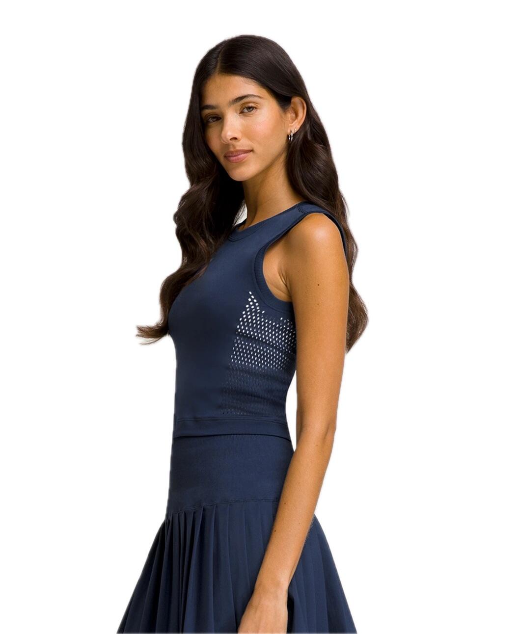 Pro Seamless Tank Navy 2/4