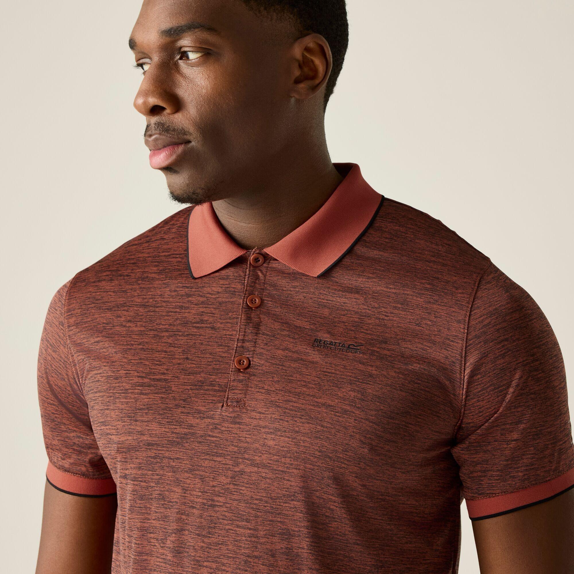 Polo Manches Courtes de Randonnée Homme Regatta "Remex II" S Orange 3/7