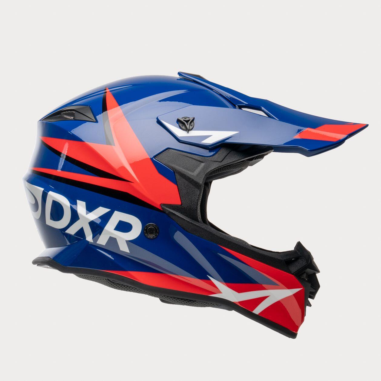 MOTOBLOUZ Casque Cross ARGESS SCRUB Red/Blue pour Scooter Vélo Trottinette 3/7
