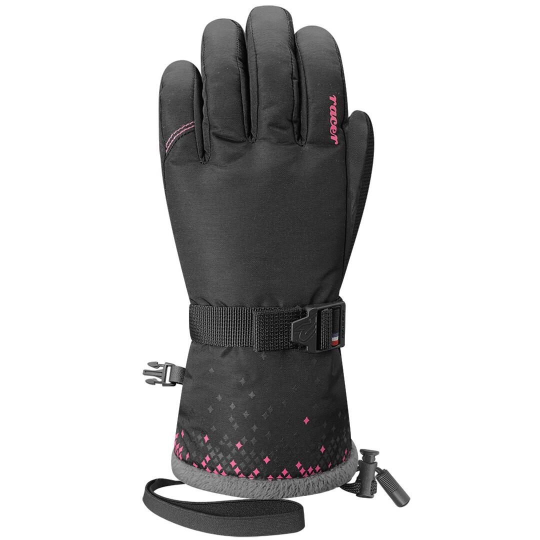 AURORE 8 - GANTS SKI ENFANTS Noir/rose 1/3