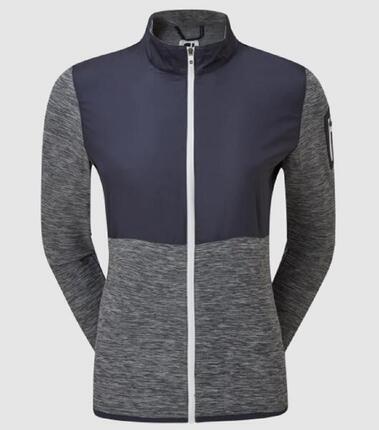 Chaqueta Golf Footjoy Full Zip Space Dye Mujer Gris
