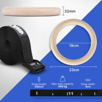 Calisthenics Pro Set – Optrekstang, Dip Bars, Ringen & Weerstandsbanden 3/7