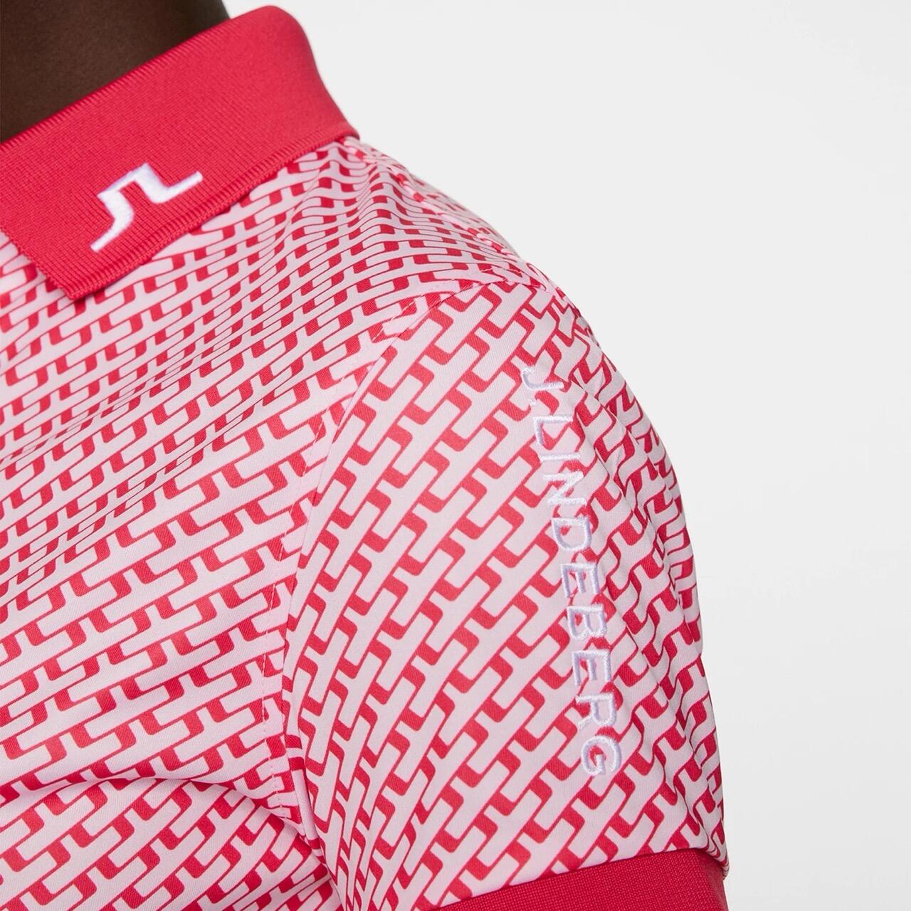 Tour Tech Print Polo Damen Geo Pink 4/4