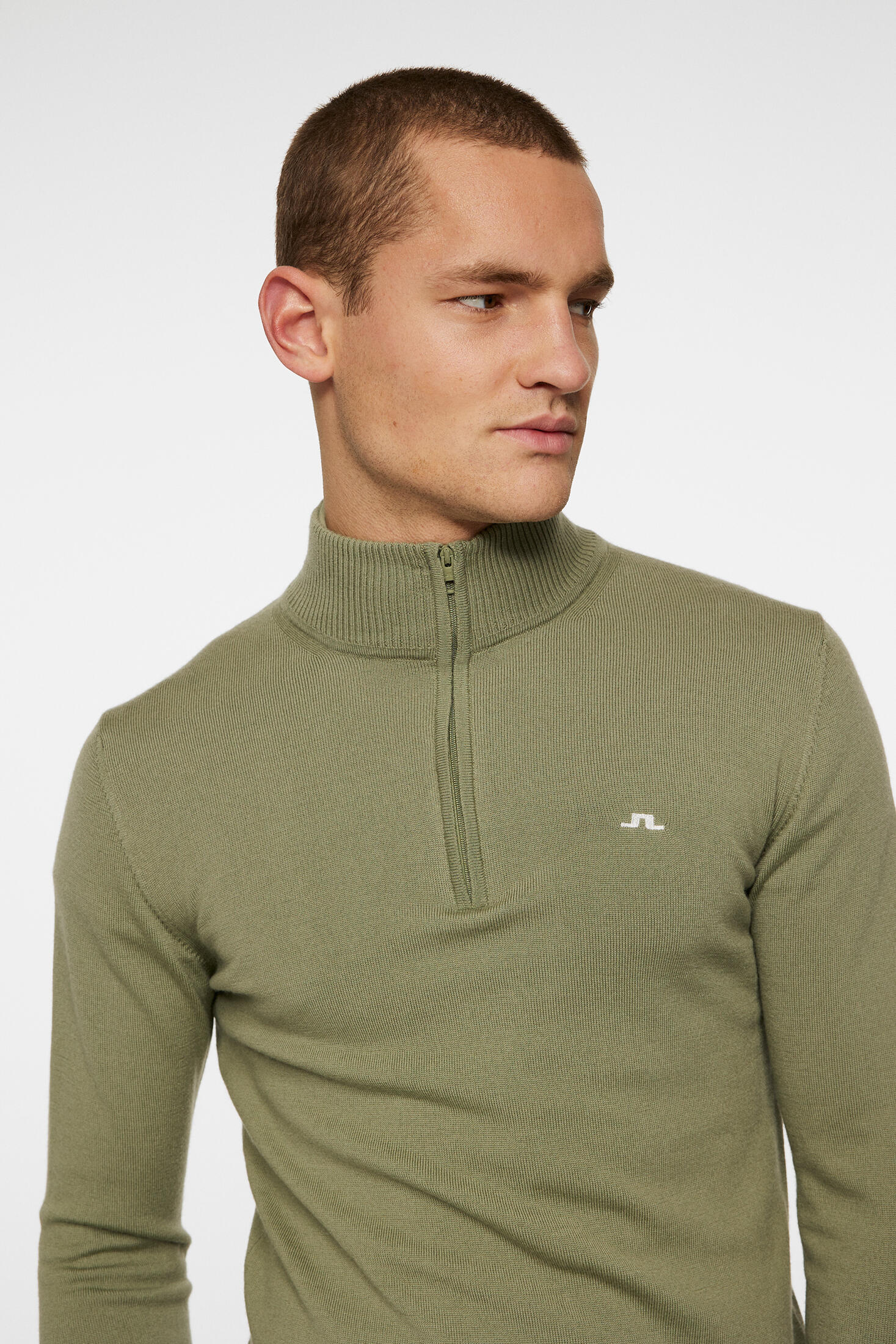Kian Zipped Sweater Men Green 4/4