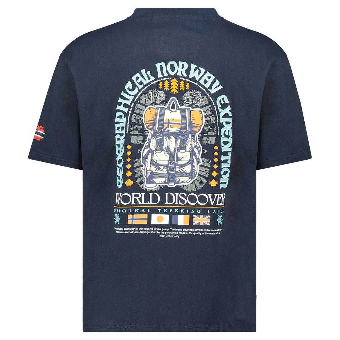 GEOGRAPHICAL NORWAY T-Shirt JAKADO DB NAVY MEN 254 Baskets Navy 2/3