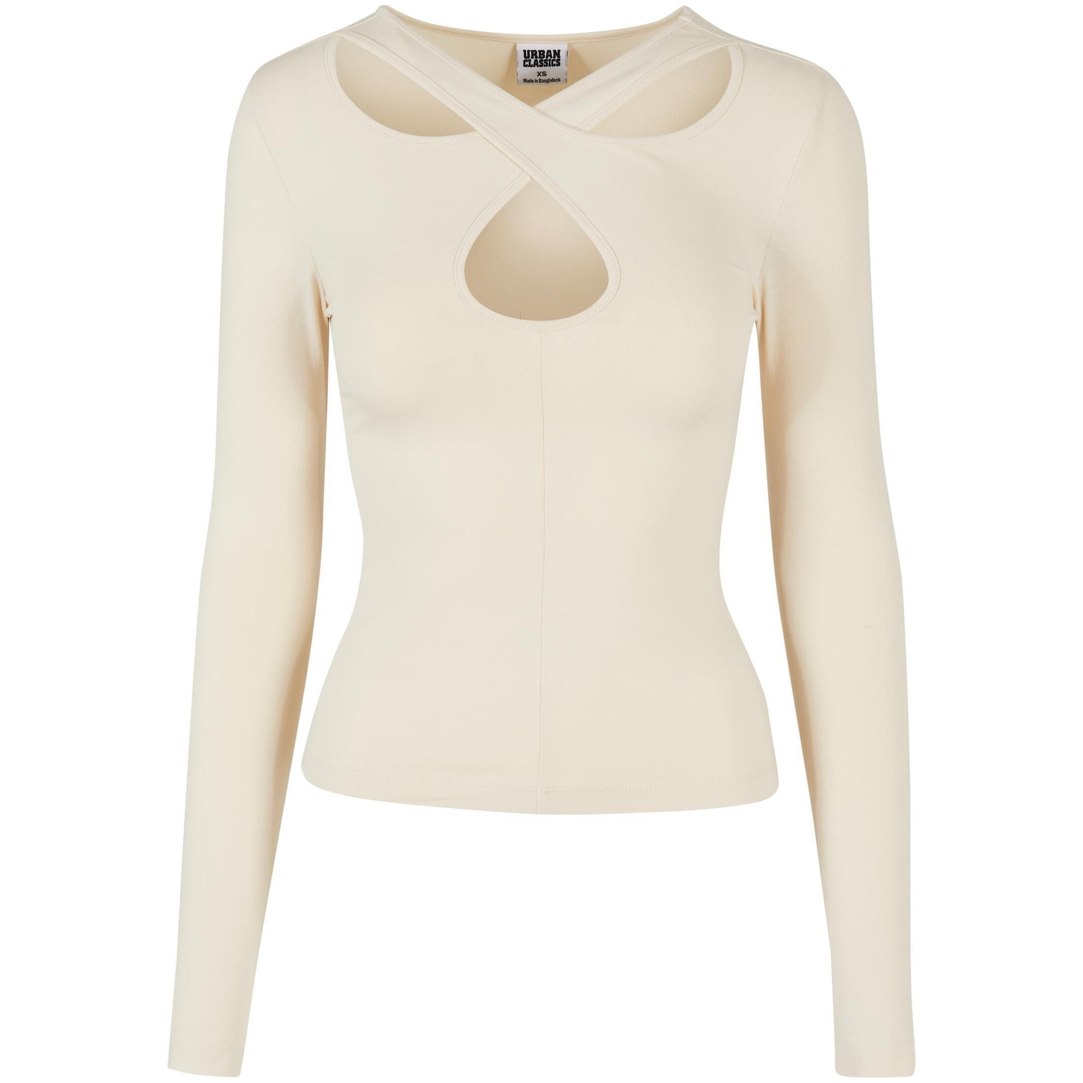 Urban Classics - T-shirt Manches Longues Femme Urban Classics Crossed Cut Out Gt - T-shirt Manches Longues - Blanc - Decathlon