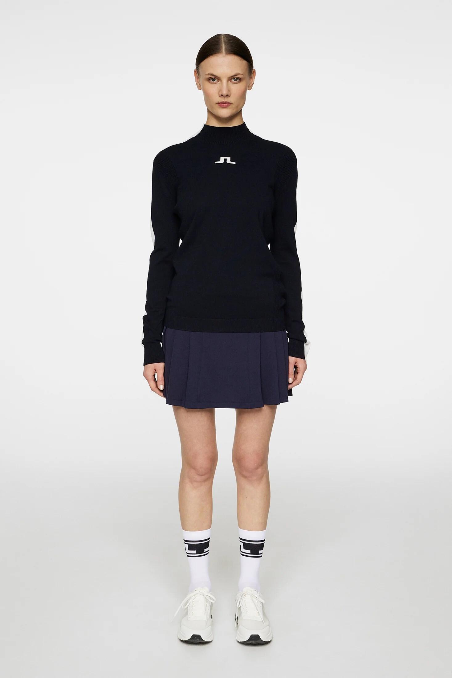 Adia Knitted Sweater Navy 3/4