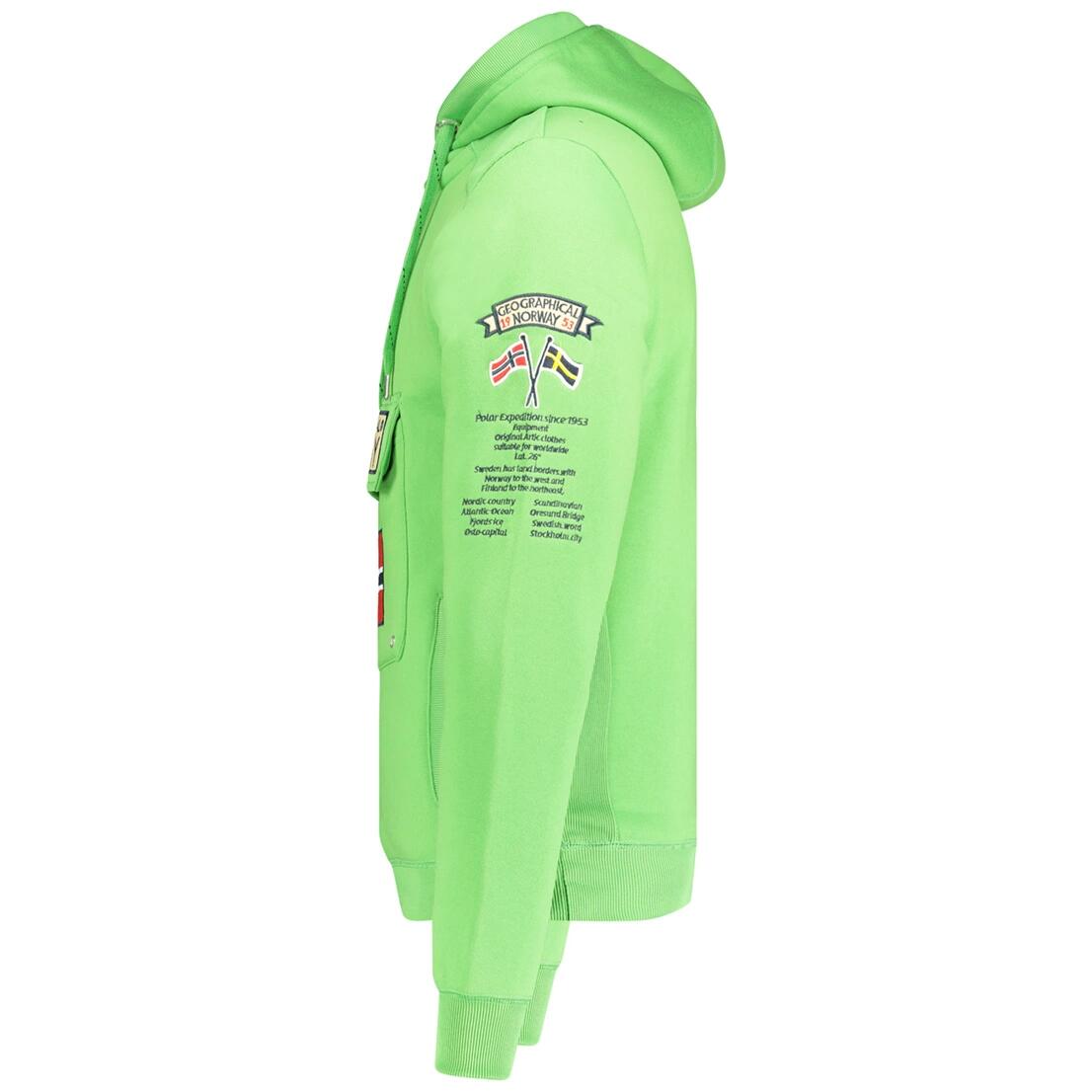 GEOGRAPHICAL NORWAY Bluza GYMCLASS FLASH GREEN MEN 054 POP Baskets Green 3/3