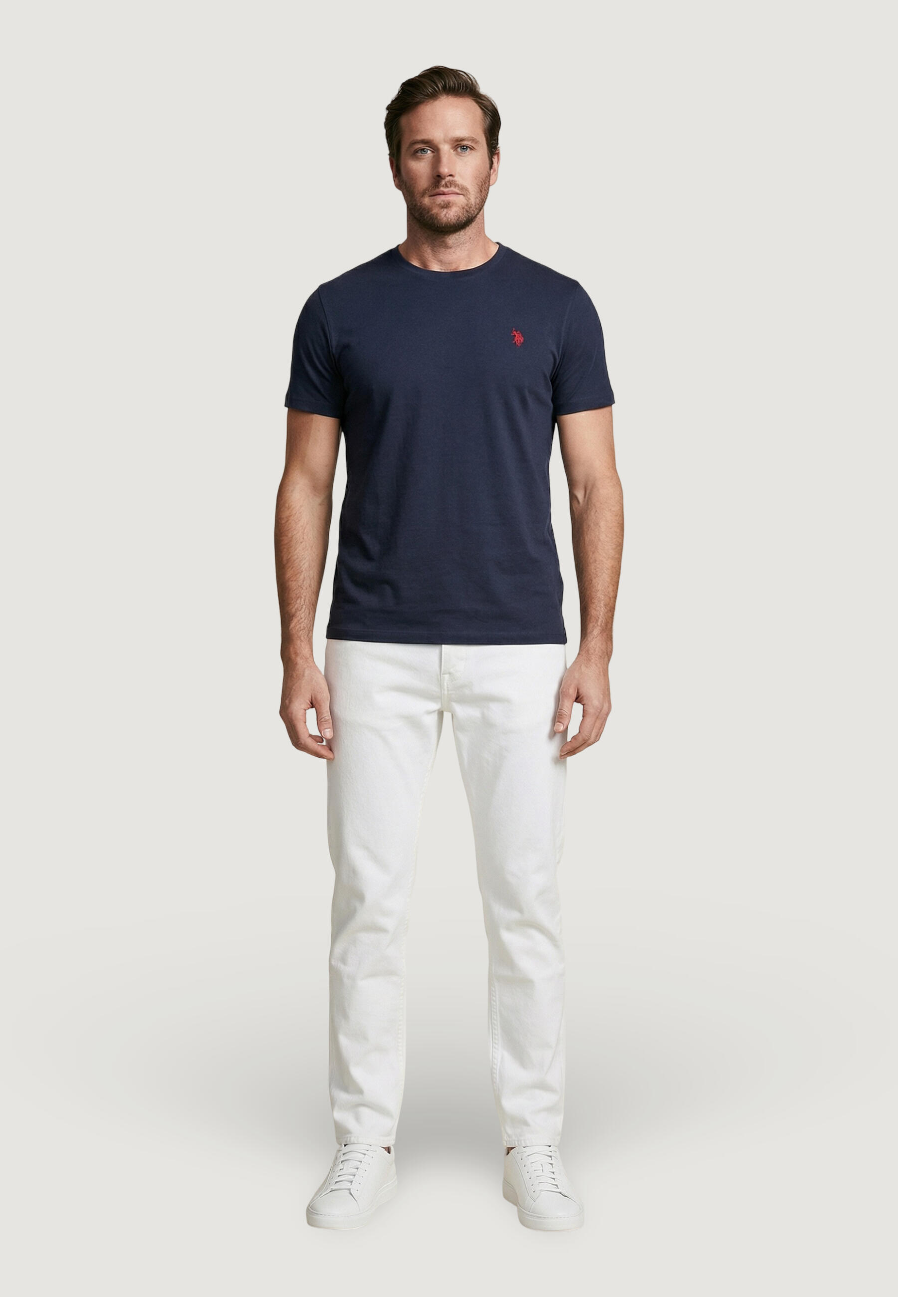 t-shirt crop top MICK-BASIC HOMME bleu 2/5
