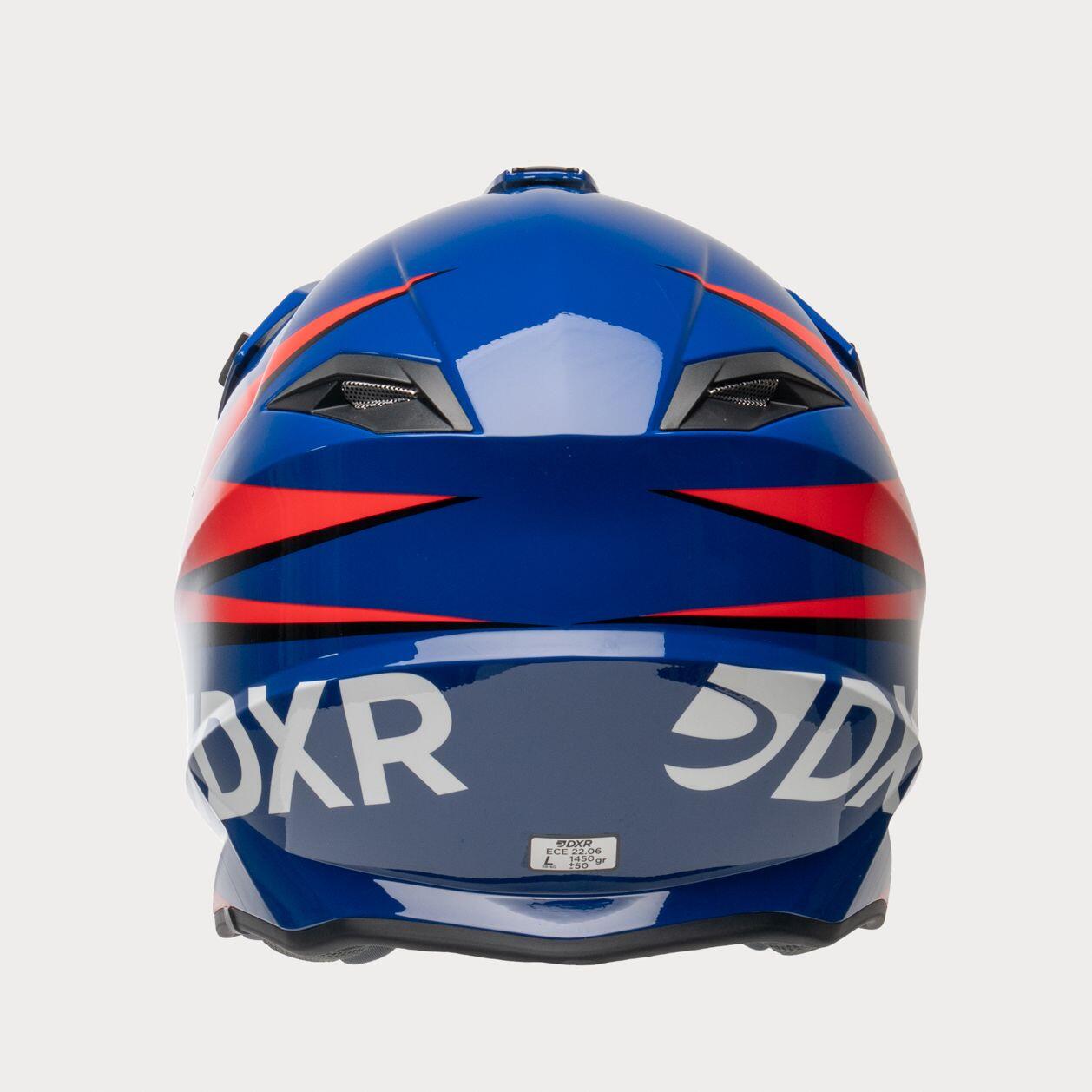MOTOBLOUZ Casque Cross ARGESS SCRUB Red/Blue pour Scooter Vélo Trottinette 6/7