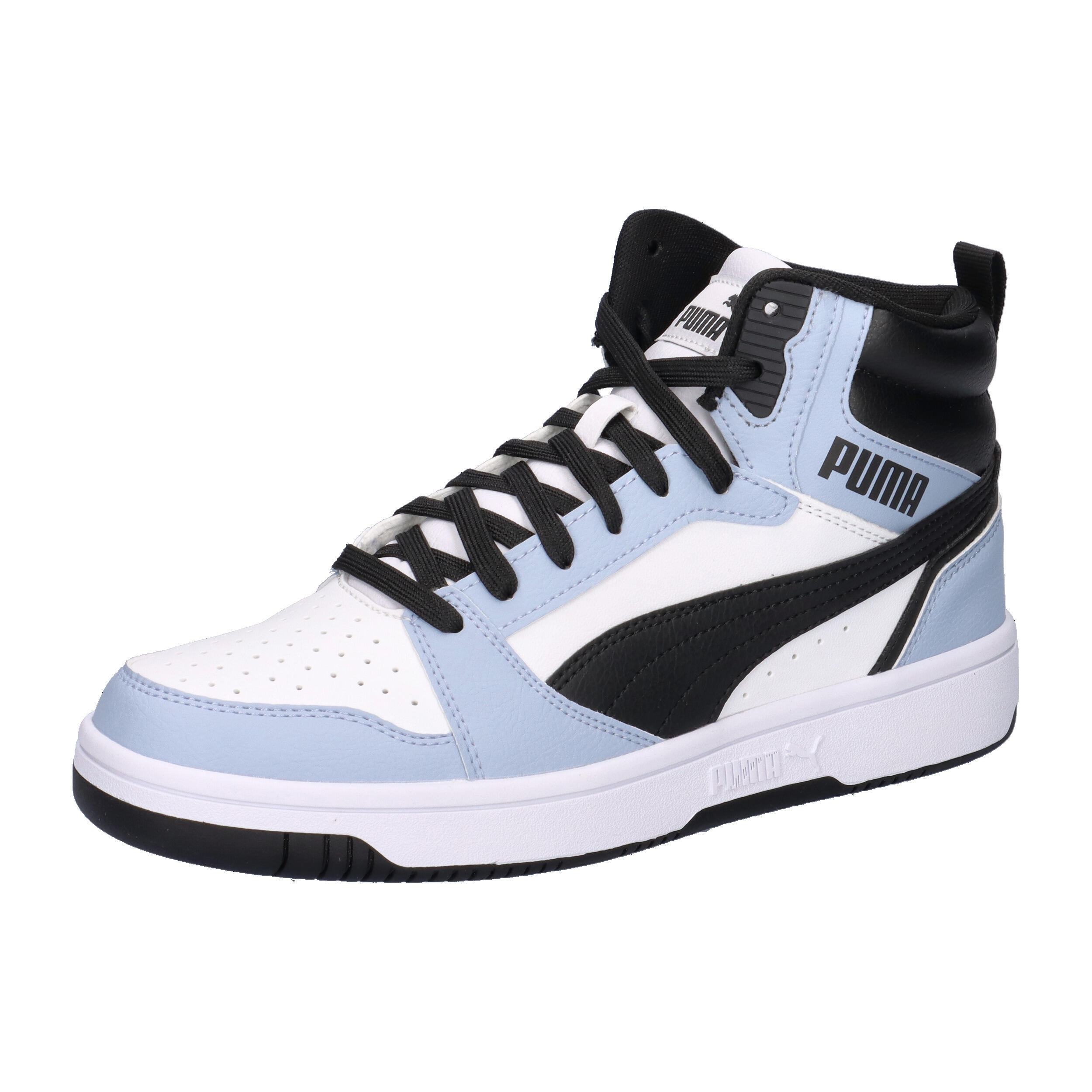 WEISS / pastellblau