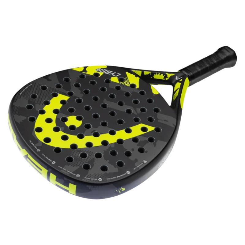 HEAD Cyber Padelracket Zwart/Geel - Druppelvorm - Lichtgewicht 4/5