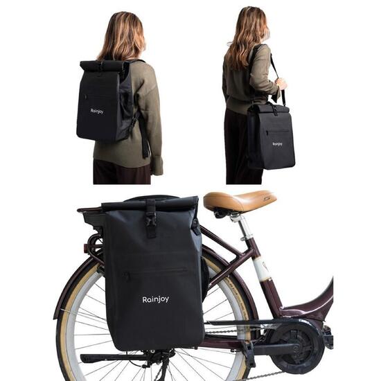 Wodoodporny plecak rowerowy 3w1 – plecak, sakwa na bagażnik i torba na ramię