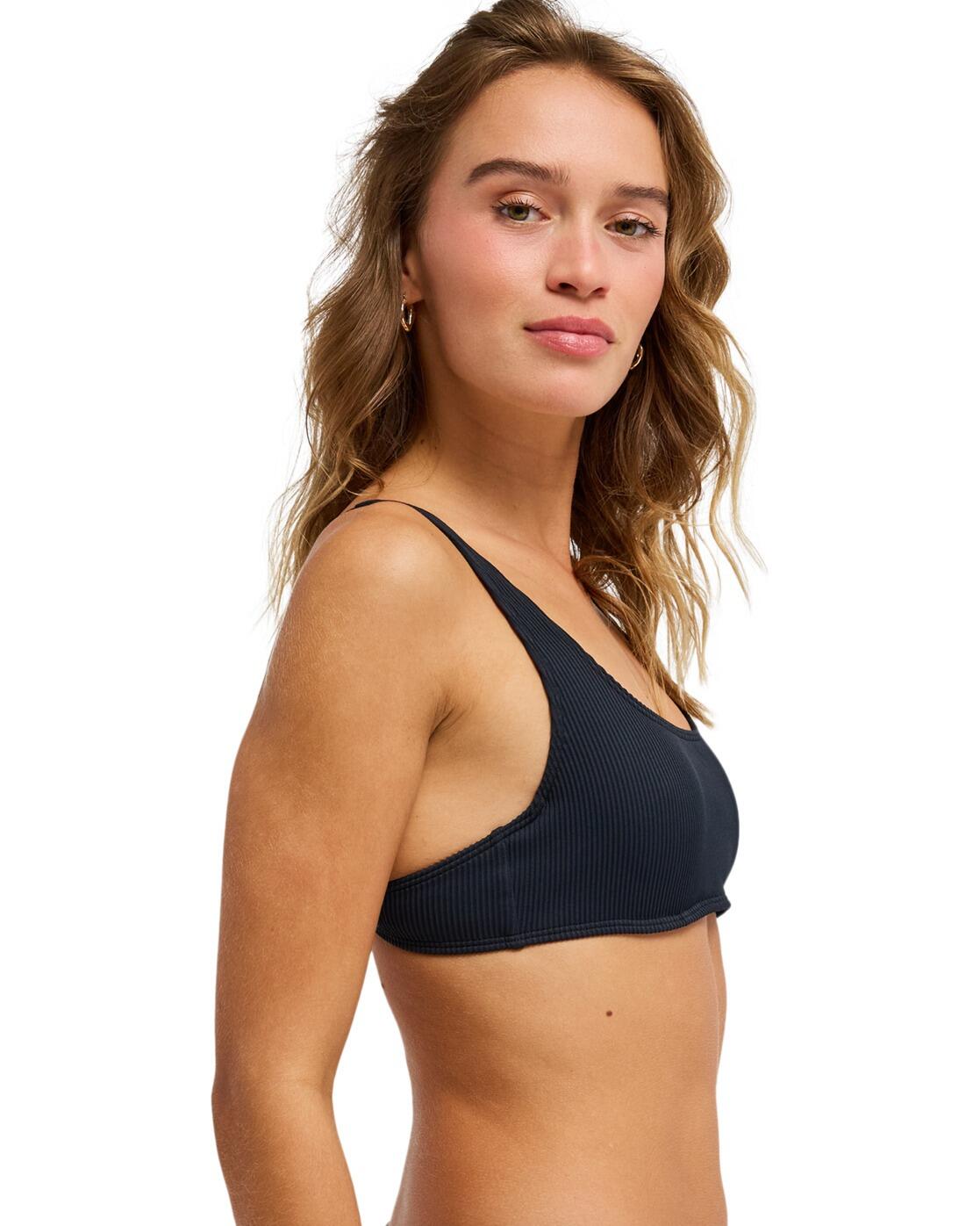 Top de bikini con aros ROXY LOVE UNDERWIRE BRALETTE Negro Mujer 3/4