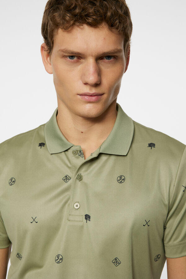 Club House Motif Polo Herren Grün 2/4