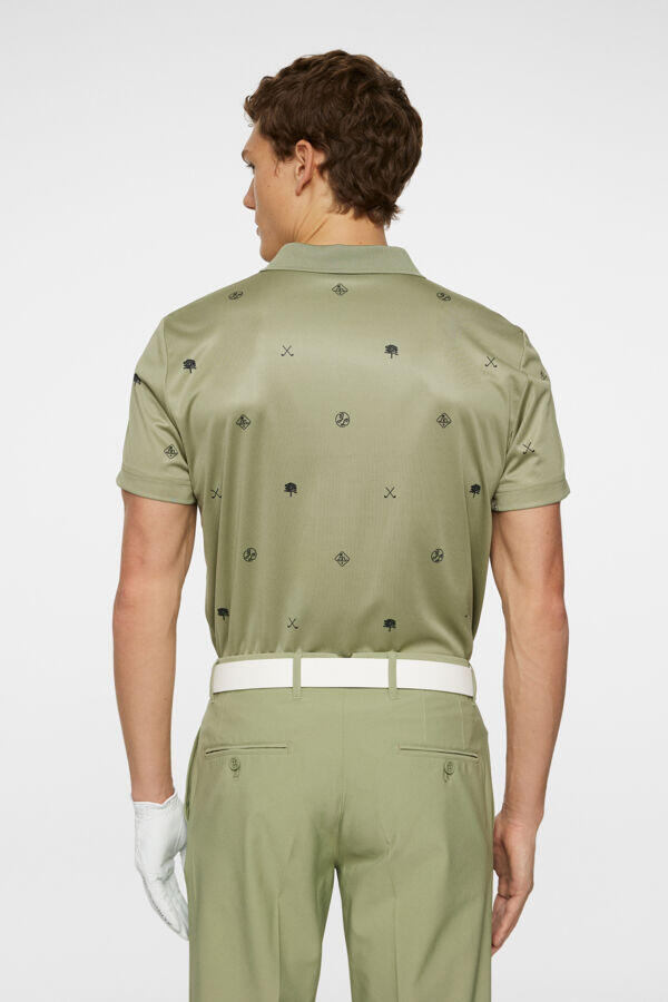 Club House Motif Polo Herren Grün 4/4