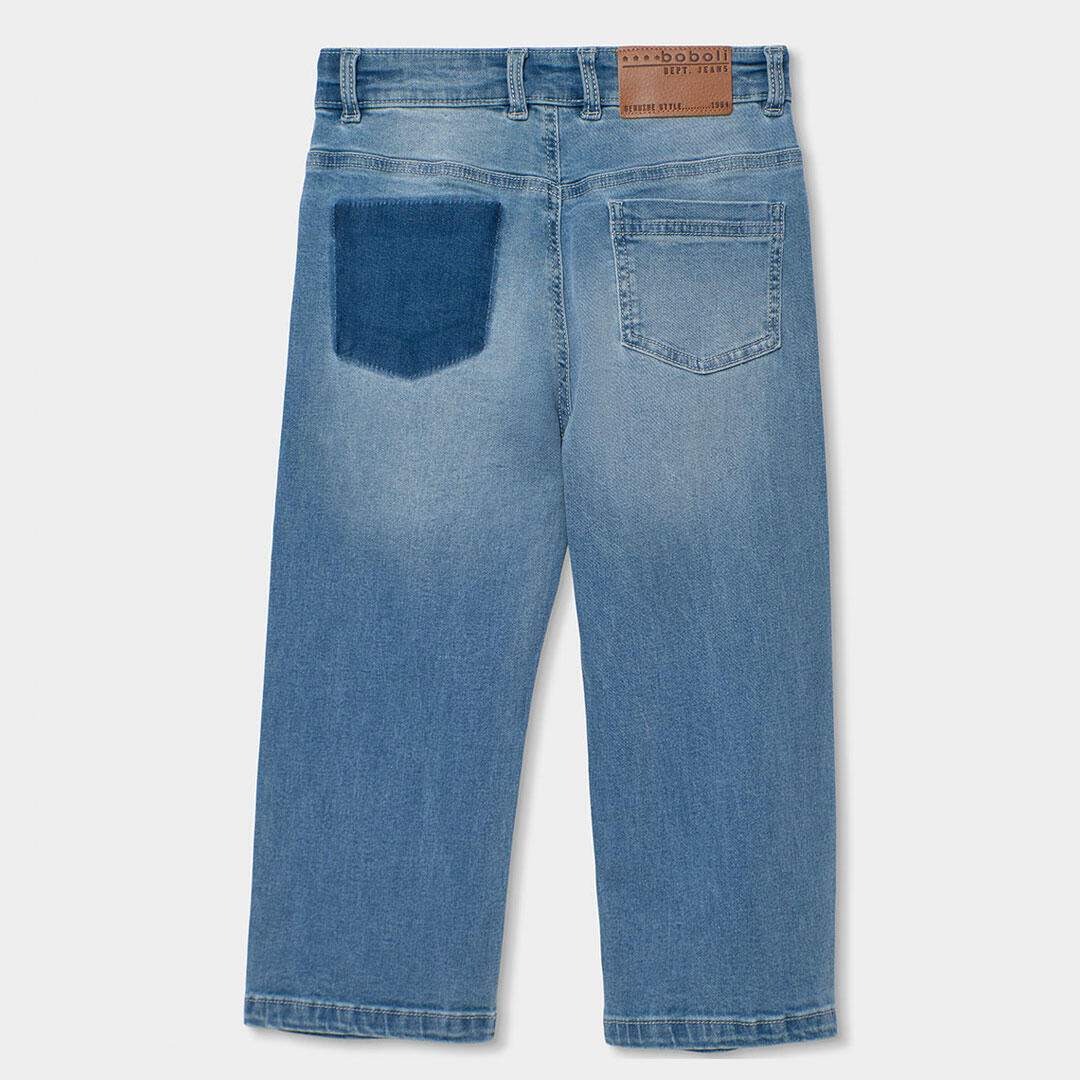 Pantalones de verano de senderismo kids niño boboli azul 2/4