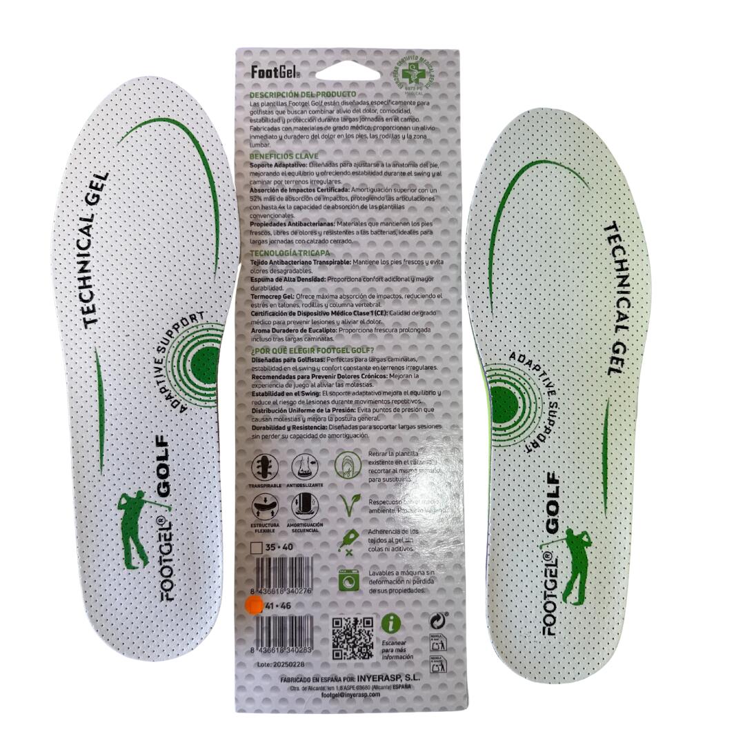 Semelle intérieure unisexe en gel Footgel GOLF 2/7