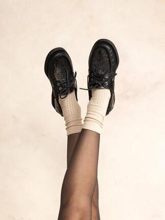 Chaussures bateau femme PHENISE Python Beige 1973