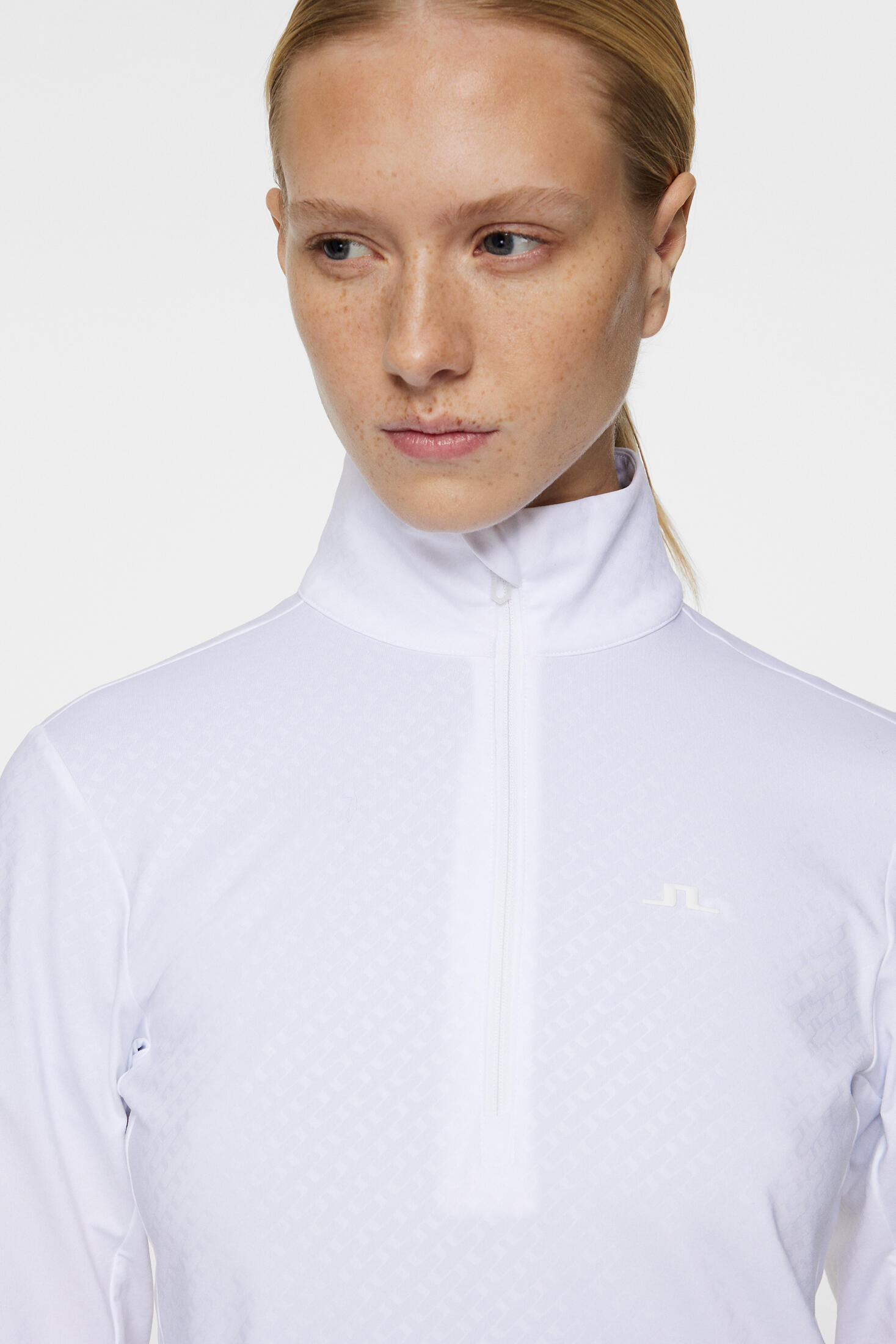 Lauryn Quarter Zip Mid Layer Women White 4/4