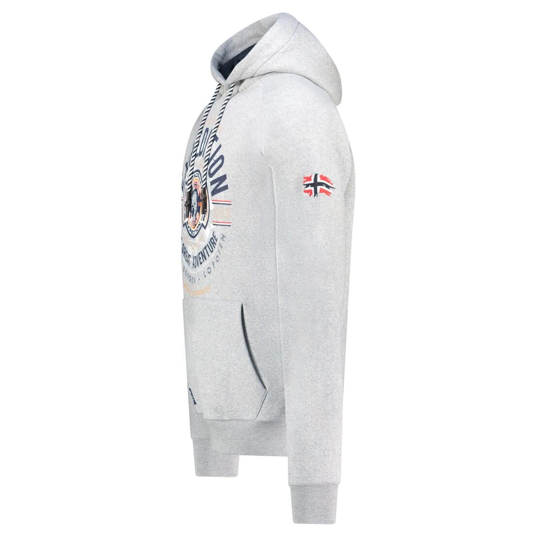 GEOGRAPHICAL NORWAY Bluza GALDEMAR BLENDED GREY DB MEN 100 Baskets Grey 3/3