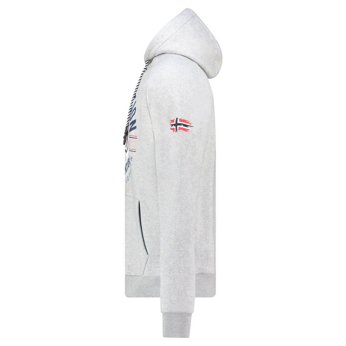 GEOGRAPHICAL NORWAY Bluza GALDEMAR BLENDED GREY DB MEN 100 Baskets Grey 2/3