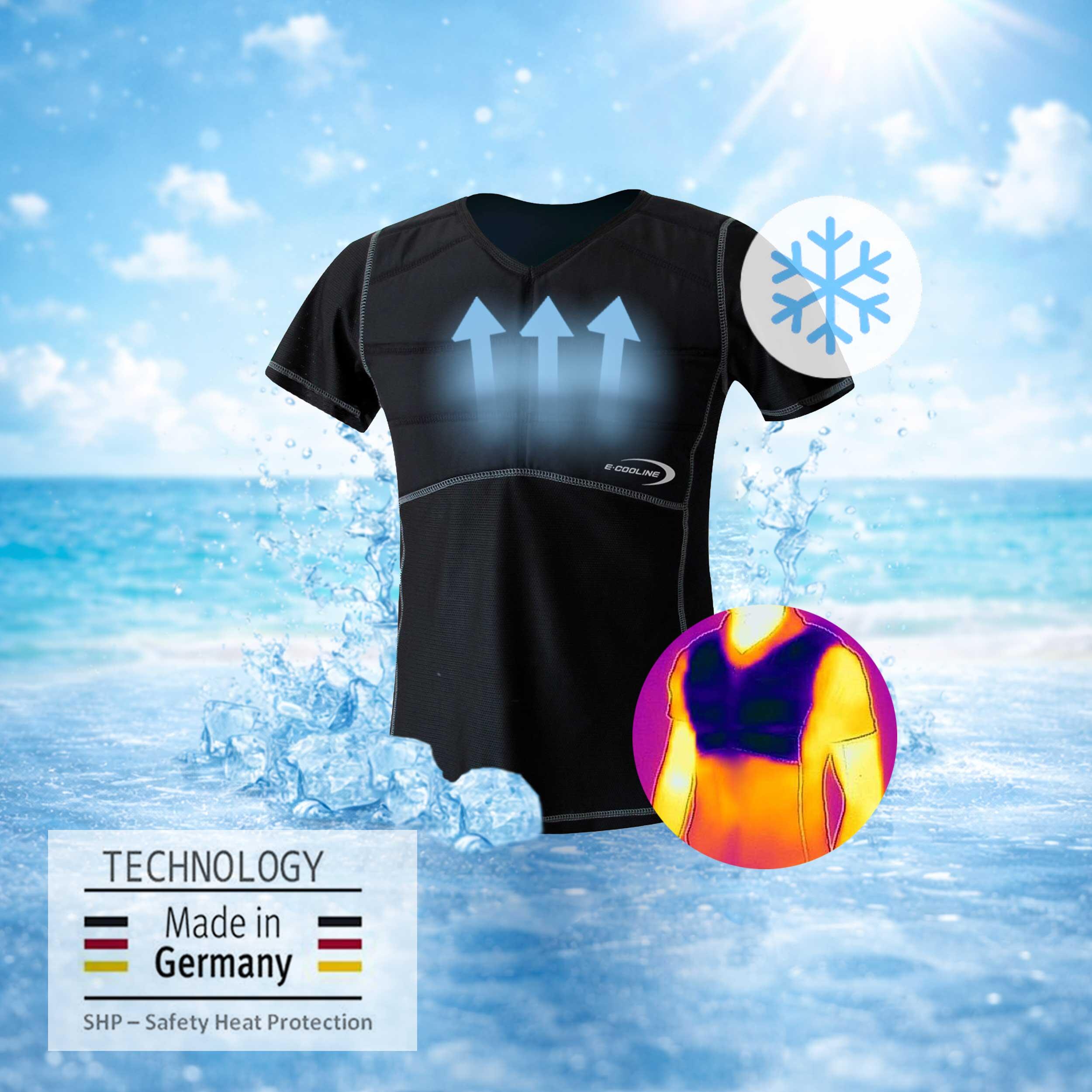E.COOLINE Powercool SX3 T-Shirt | Kühlshirt für Erwachsene |aktiviert mit Wasser 5/9