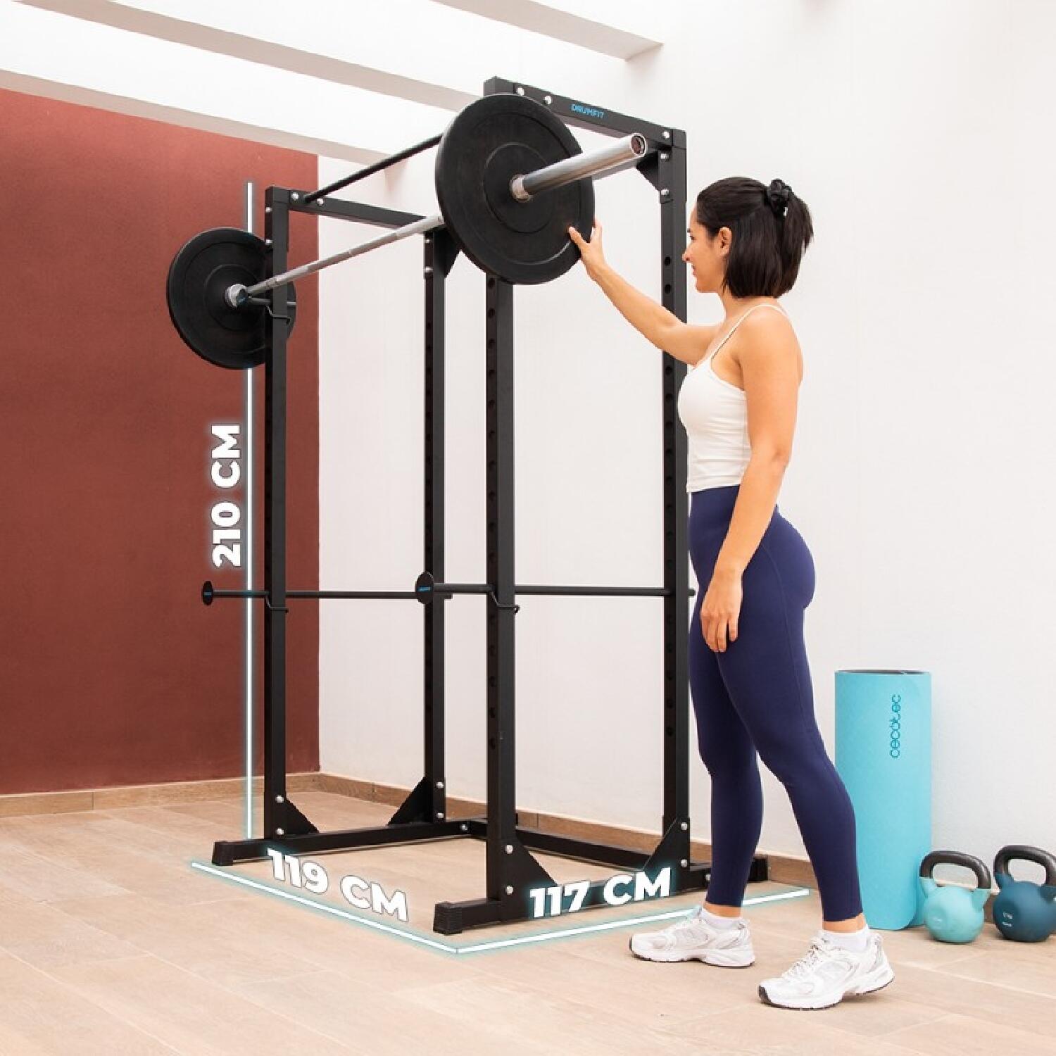 Cecotec Power Rack Jaula de Musculación y Dominadas, Estación de Ejercicio Drumf 7/7
