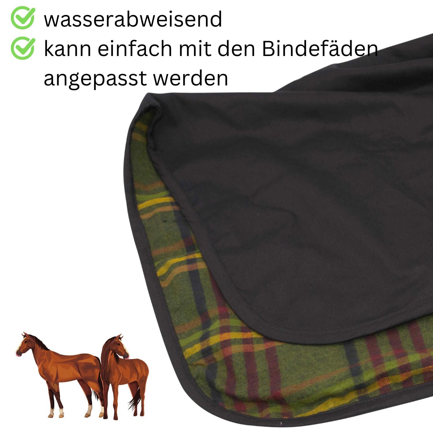 Bockdecke, Außenseite wasserabweisend, Innenseite aus Wollmischgewebe 3/4