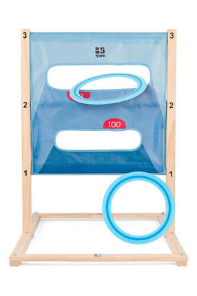 Jeu d’adresse 2-en-1 - Échelle et lancer d’anneaux