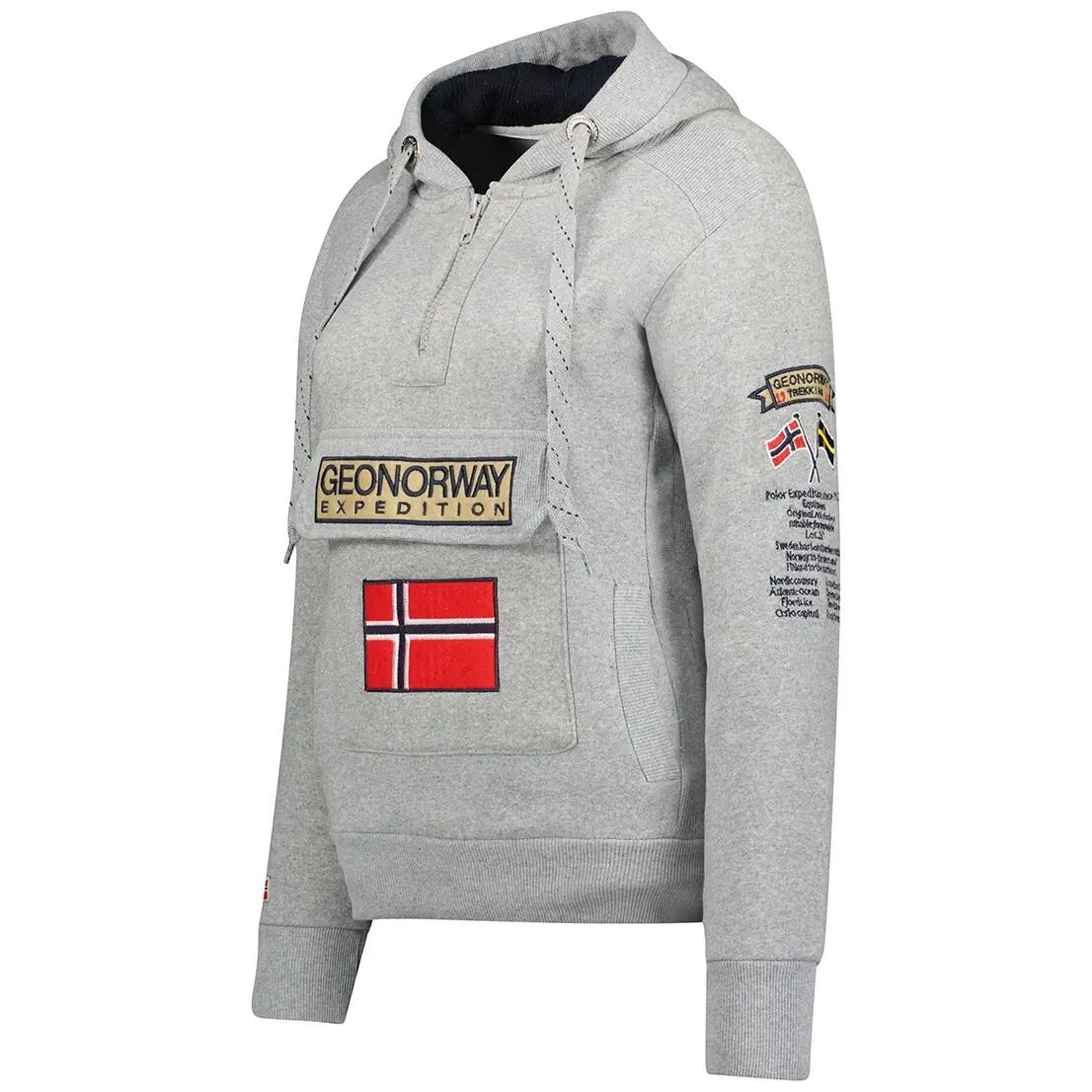 GEOGRAPHICAL NORWAY Bluza 3 4 GYMCLASS DISTRI B-GREY 100 (WU1293H GN Tenis Grey 2/3