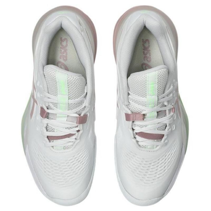 Tênis femininos Asics Gel Resolution X Clay White Morganite Pink 5/7