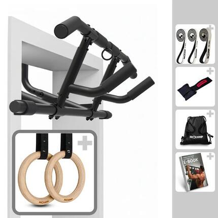 Set Calisthenics de Base – Barre de Traction, Anneaux & Bandes