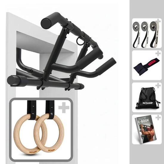 Set Calisthenics de Base – Barre de Traction, Anneaux & Bandes