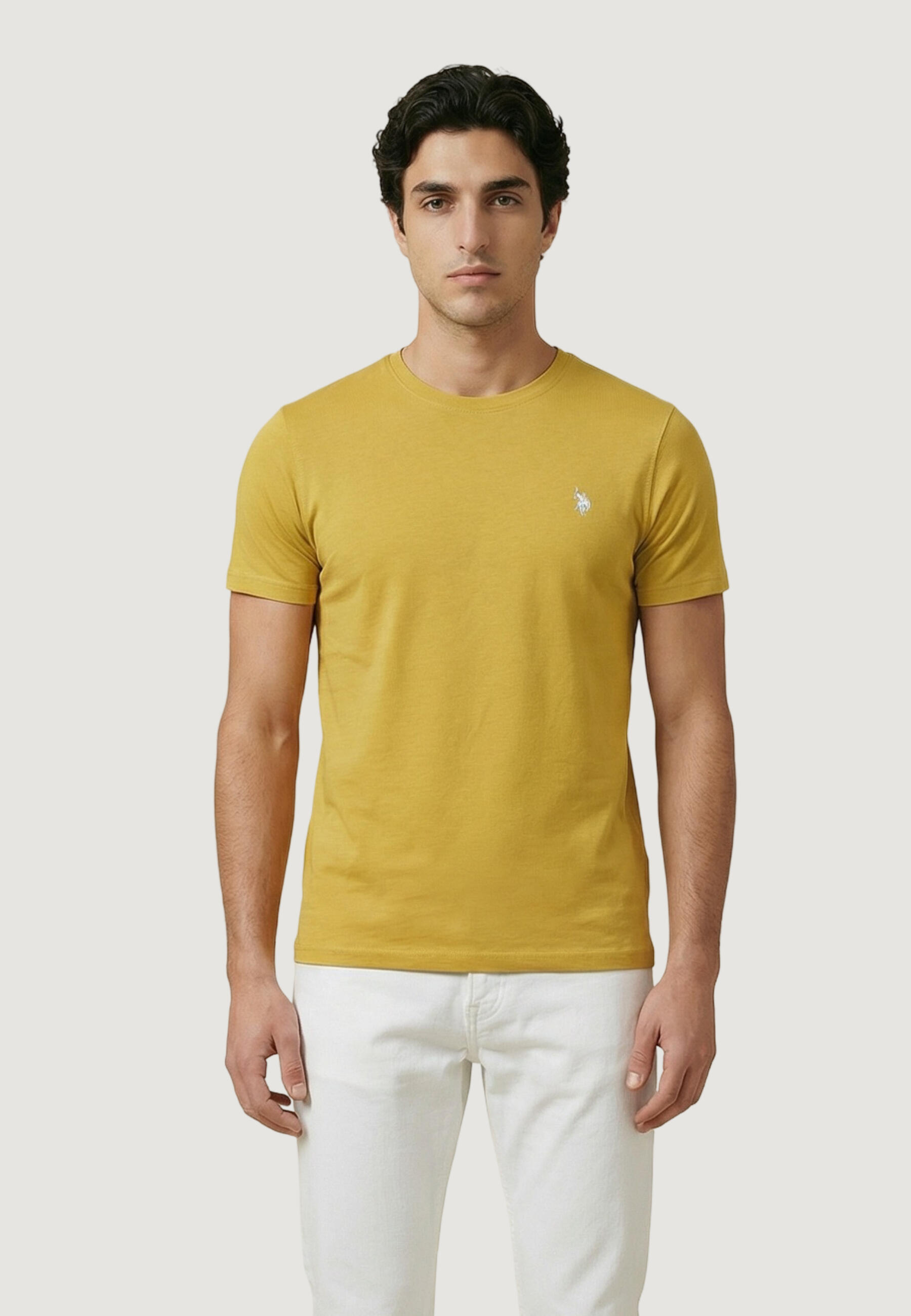 U.s. Polo Assn. T-Shirt Crop Top Mick-Basic Homem Amarelo da Decathlon
