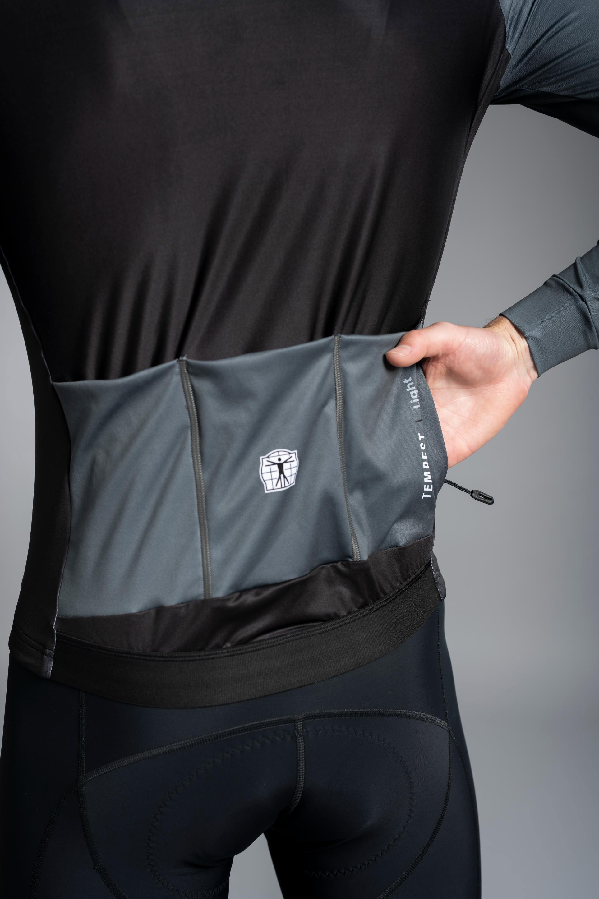 Leichte Radjacke Herren Atmungsaktiv Wasserabweisend Tempest Light Schwarz 5/7