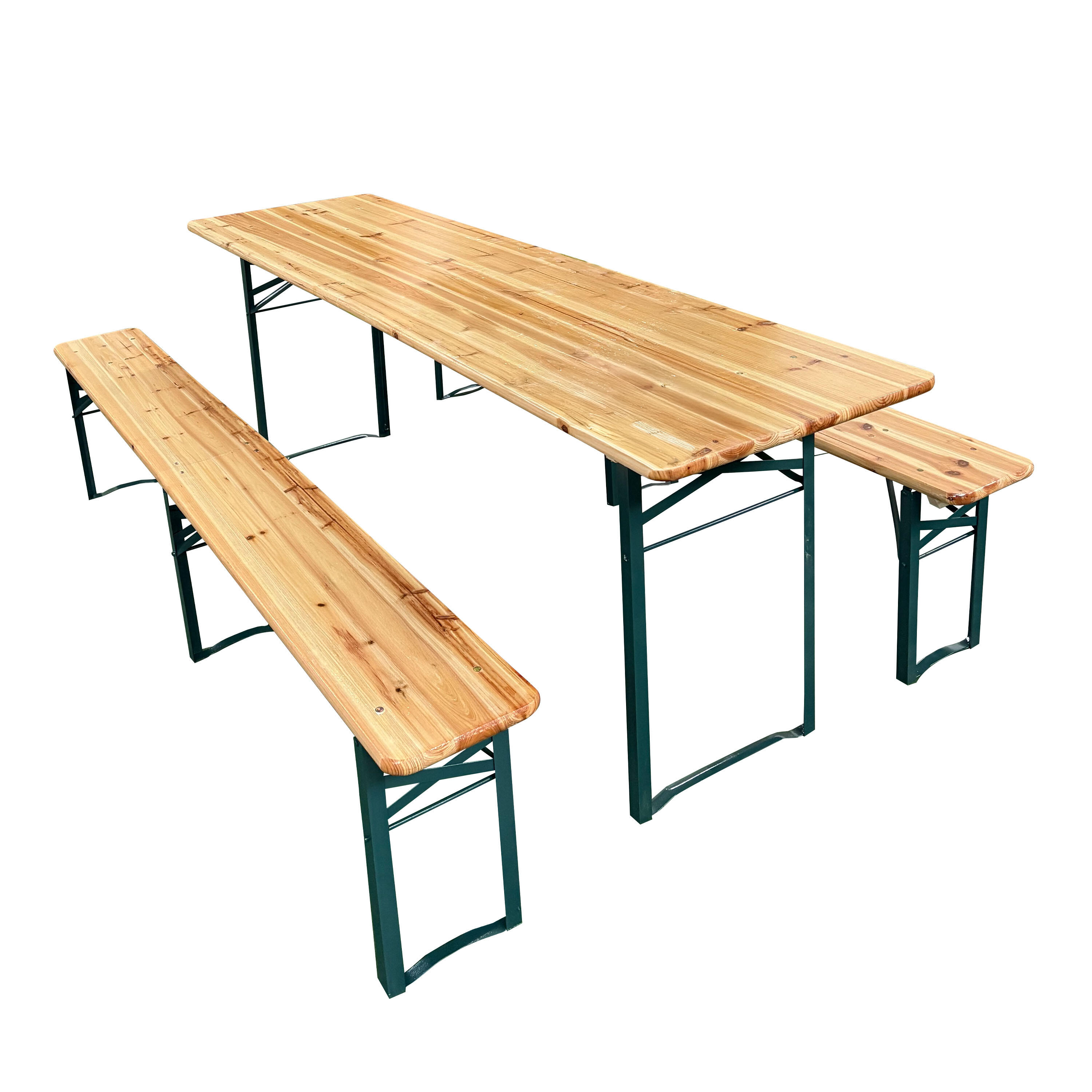 Axi - Table Et Bancs De Brasserie, Axi Toon, Acier Et Bois - Table De Camping - Marron - Taille Unique - Decathlon