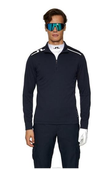 Couche intermédiaire Leon Quarter Zip Homme Marine