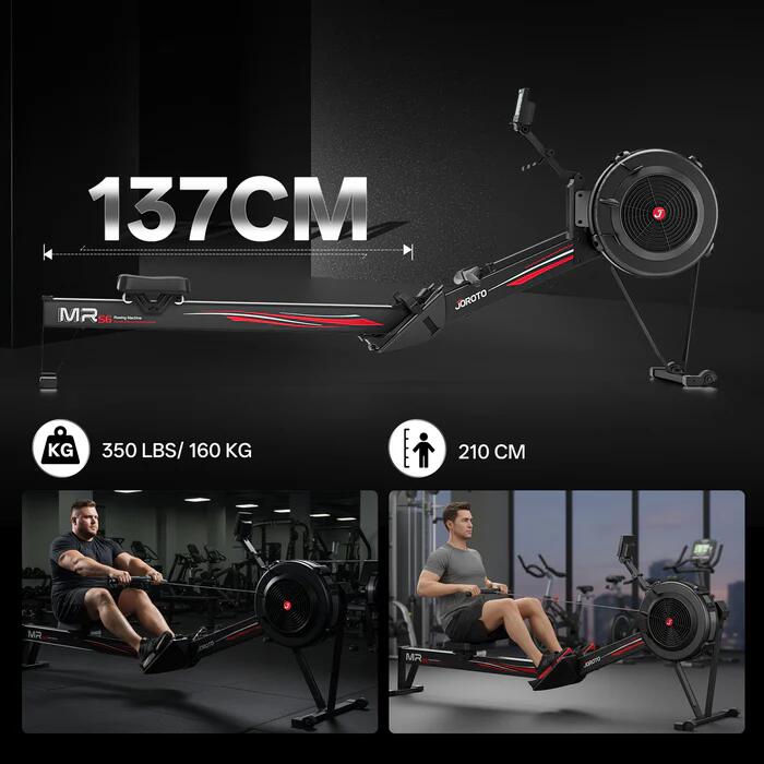 Rameur MR56, 10 niveaux de résistance, capacité de 160 kg, Bluetooth et APP 3/7