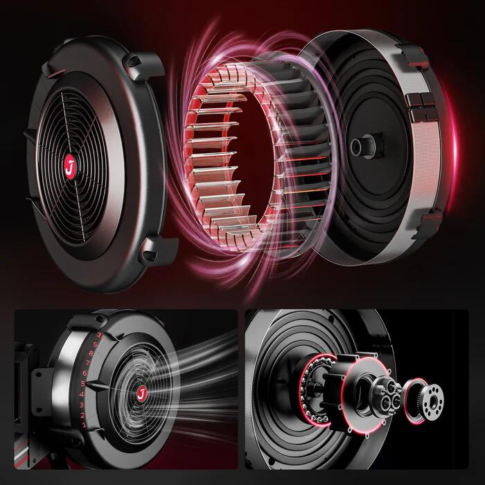 Rameur MR56, 10 niveaux de résistance, capacité de 160 kg, Bluetooth et APP 4/7