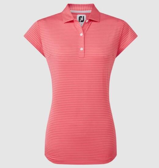 Polo Golf Footjoy Tonal Stripe Liste Mujer Coral