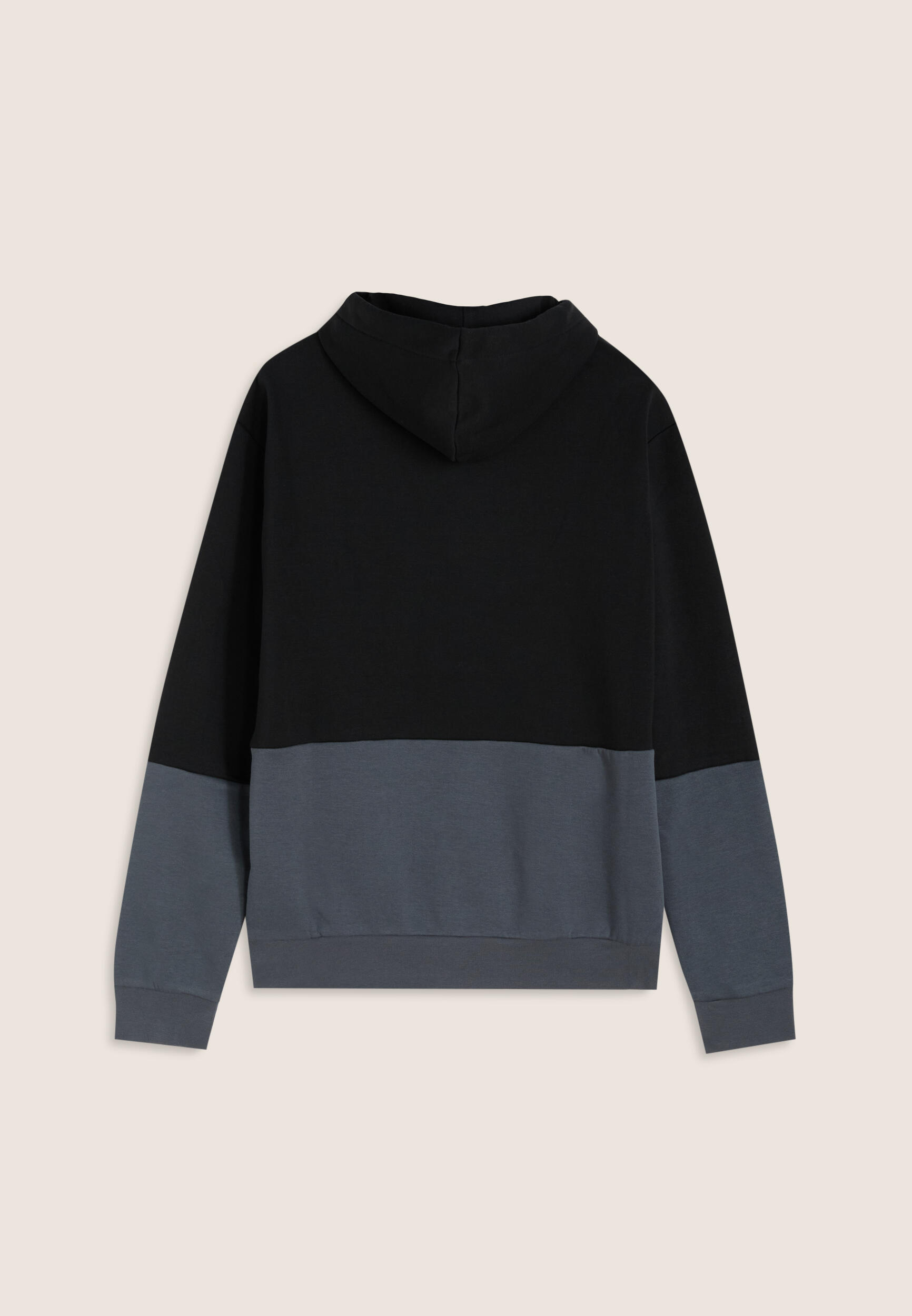 Felpa colour block con cappuccio in jersey 2/3