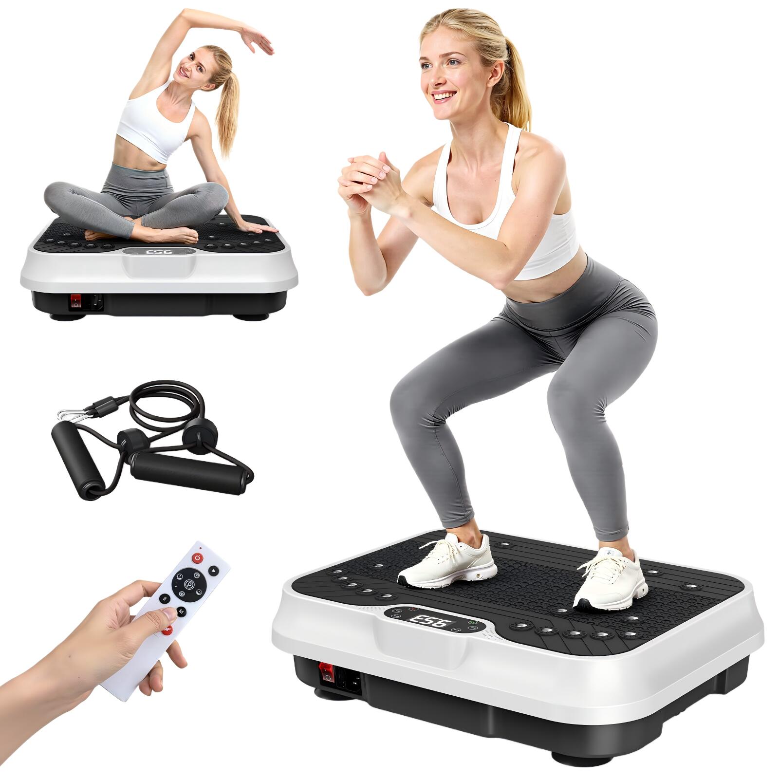 Homefitnesscode - Plateforme Vibrante Fitness Unisexe 250 Niveaux Faible Impact F1 - Plateforme Vibrante - Blanc - Taille Unique - Decathlon