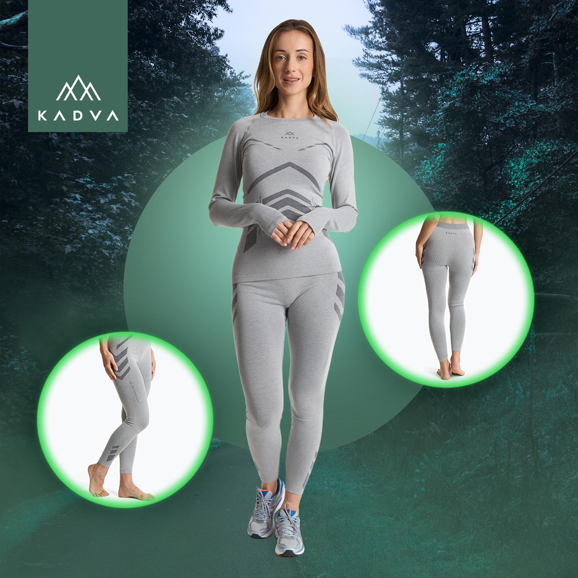 Calças térmicas femininas KADVA ALPINESTEP BAMBOO THERMO LIGHT PLUS sem costura 3/7